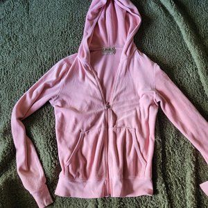 Pink Juicy Couture Velour Track Jacket Size Medium